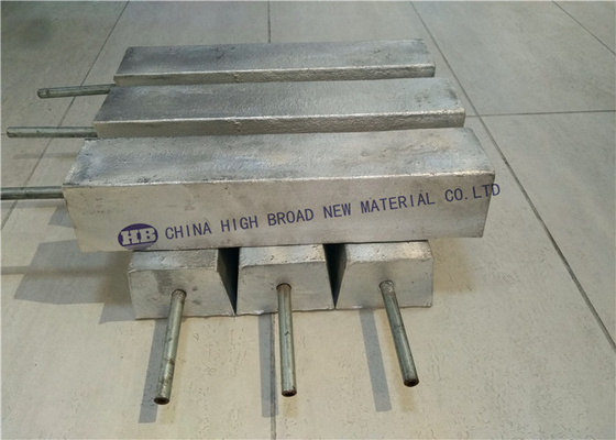 Magnesium sacrificial anode used in  protecting one steel hull