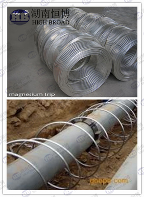 Ribbon Magnesium Anode for underground under earth pipelines steel pipes tanks