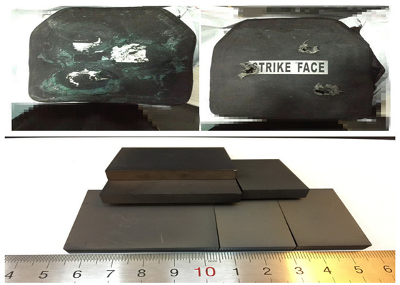 Boron Carbide Ballistic Ceramic Tile / Silicon Carbide Ceramic Tile Typical For Bullet Proof Plate