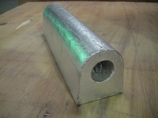 Density 2.7 G/Cm3 Aluminium Sacrificial Anode Long Lasting Corrosion Protection Systems ALZNIN