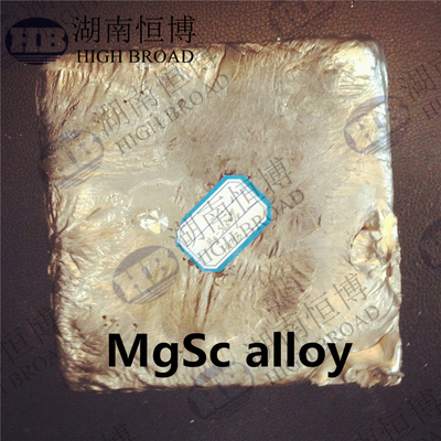 ISO Magnesium Scandium Metal Mg2%Sc Mg5%Sc Mg30%Sc Master Alloy