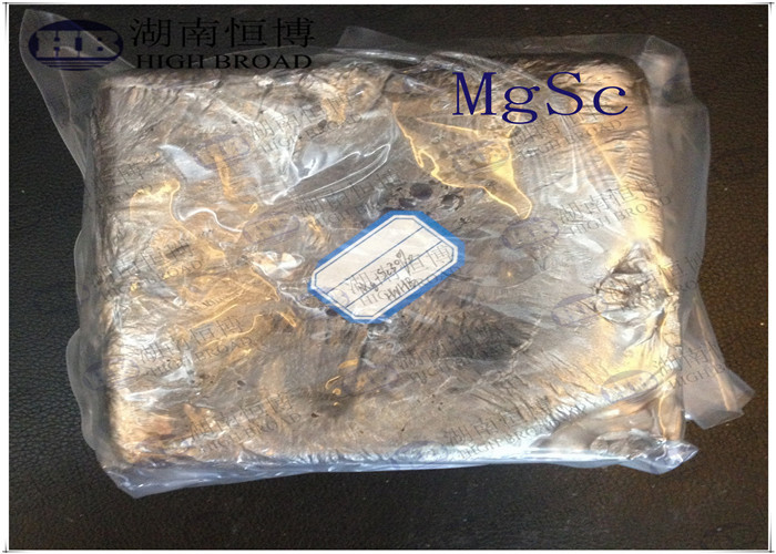 Magnesium Scandium Mg30%Sc alloy hardener mg alloy ingot for grain refining
