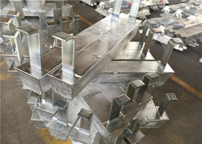 Aluminum sacrificial anode for jetty piles pier content Al-Zn-In alloy
