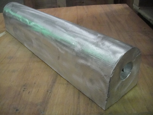 Custom Ingot CP ICCP Sacrificial Magnesium Aluminum Anode Alloy For Heater Treater Offshore Onshore Steel Construction