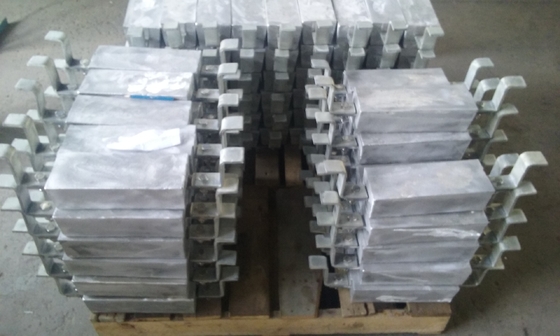 Custom Ingot CP ICCP Sacrificial Magnesium Aluminum Anode Alloy For Heater Treater Offshore Onshore Steel Construction