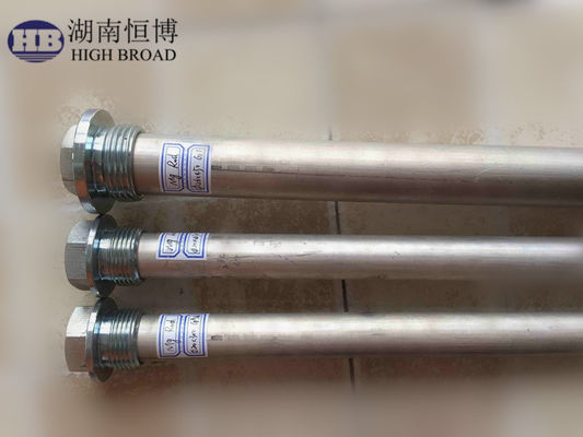 40mm Magnesium Alloy Ultra-Long Anode Rod Custom Thread 2000mm Tank Protection for Industrial Process Tank