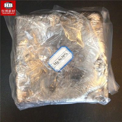 Magnesium Scandium Master Alloy MgSc Ingot Shaped