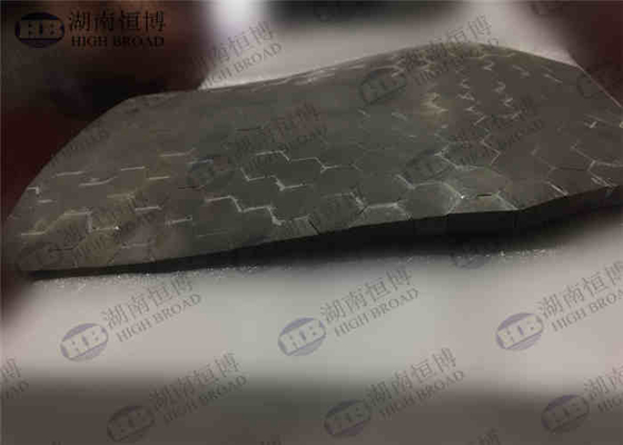 Silicon / Boron Carbide Ceramic Armor Hexagonal Tile Bonded With Hot Pressed