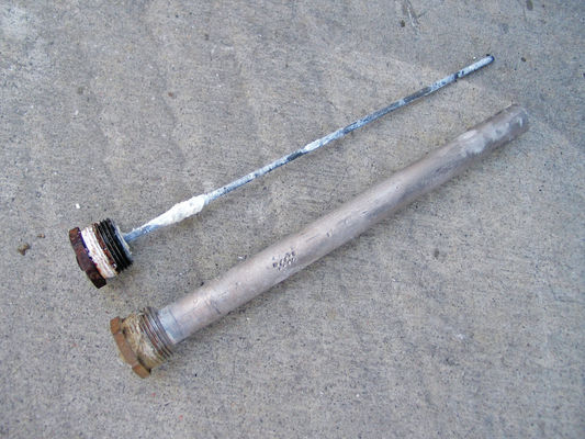 Aluminum / Zinc / Magnesium Water Heater Anode Rod For Electric / Solar Tanks MgAlZn alloys
