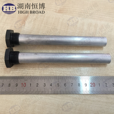 Diameter 19mm Extruded Magnesium Anode Solid Flexible Rod For Plumbing Heating Cooling