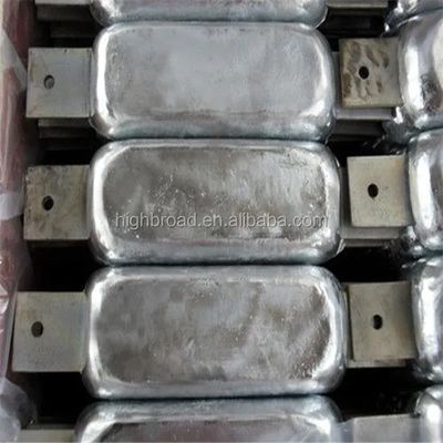 Marine Vessle Zinc Anode M3/M6 Thread Shape Standard Weight 0.8925kg/meter