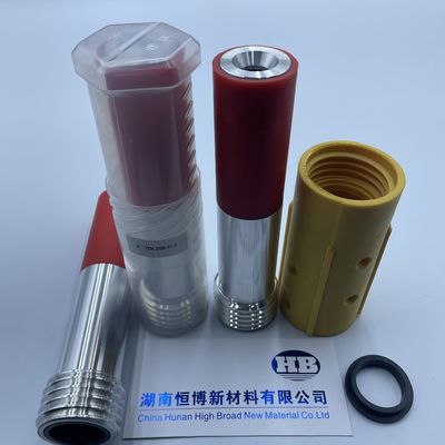 Round Boron Carbide Spray Nozzle with Wear Resistant Single Venturi Design