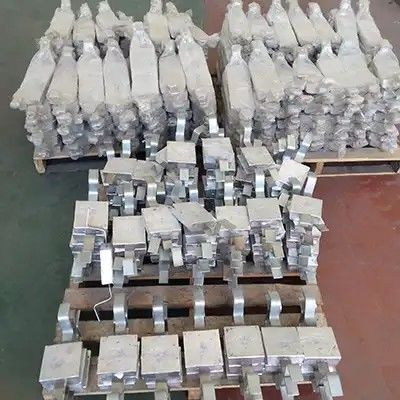 Cooling Tower Aluminum Sacrificial Anode Cylinder Type 350x80mm Flange Mount 7.5kg Al-Zn-In Industrial Water Protection