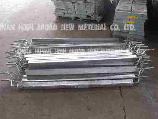 Flush-Mounted Aluminum Anode With Solid Rod Insert for off-shore cathodic protection more compliant to the structure’s geometric shape and has lower effect on resistance