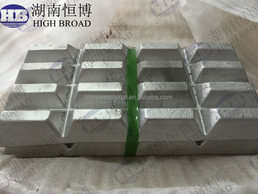 AlZn20% Alloy Ingot Aluminum Zinc Master Alloy with Zn 20% Content 6-8kgs Weight for Grain Refining
