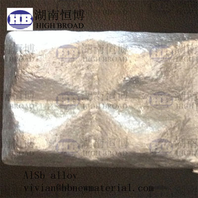 Aluminum Antimony Alloy AlSb 10% and 20% in Ingot Form with 4-8kgs Weight for High-Performance Applications