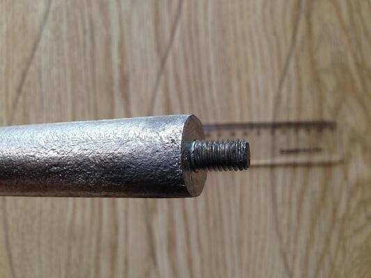 25mm Magnesium Alloy Heavy-Duty Anode Rod 1 NPT 1200mm High-Capacity Protection for Industrial Boiler