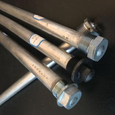 35mm Magnesium Alloy Heavy-Duty Hex Anode Rod M27 Thread 1200mm Marine Grade for Marine Condenser