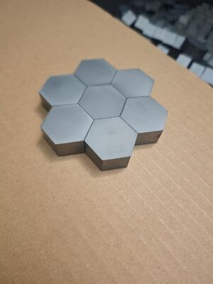 50x50mm Pressureless Sintered Silicon Carbide Ceramic Tile with Protective Polymer Coating for Ballistic Protection