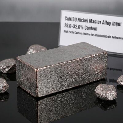 CuNi30 Copper Nickel Master Alloy with 28.0-32.0% Nickel Content for High Purity Aluminum Grain Refinement