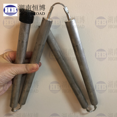 Cathodic Protect Aluminum Anode , Aluminium Zinc Hex Head Flexible Anode Rod 44 Inch