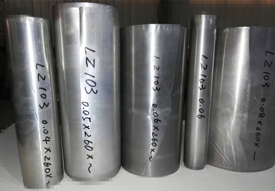 LZ103 Magnesium Alloy Plate , Magnesium Based Alloy 0.05 Mm 0.06 Mm 0.08 Mm