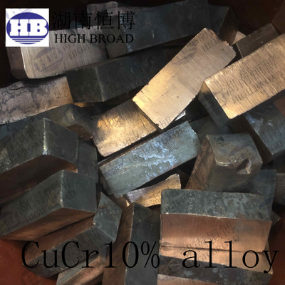 CuCr10% Copper Chrome Master Alloy Ingot For Additive Copper And Copper Alloys