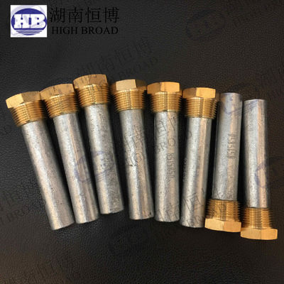 25mm Zinc Alloy Heavy-Duty Anode Rod 1 NPT 1200mm Large System Odor Control for Industrial Heat Exchanger