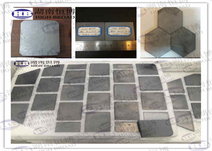 50x50mm Pressureless Sintered Silicon Carbide Ceramic Tile with >=99.0% SiC Purity for Ballistic Protection Plate
