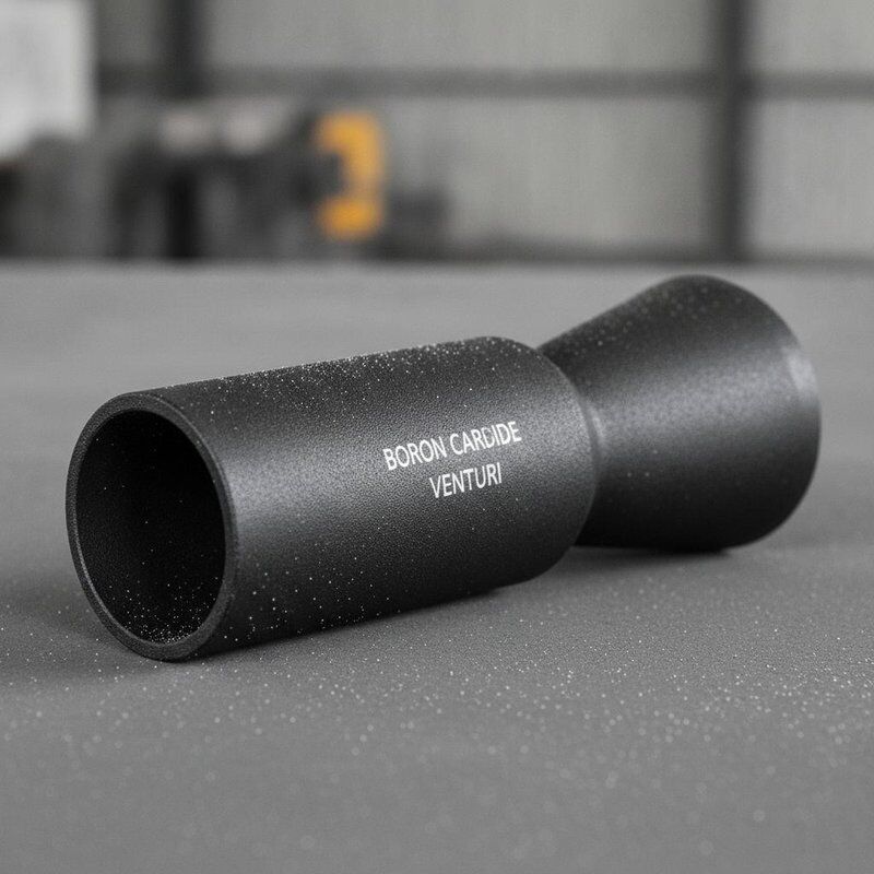 Long Service Life Hot Pressed Boron Carbide Sandblasting Nozzle with Venturi Bore Design