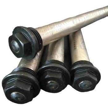 Cast Extrude Magnesium Anode Rods AZ31B For Electric Water Heaters AZ63C AZ63B With Steel Core Extended