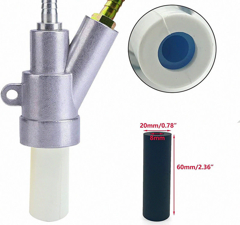 Sandblasting Gun Assembly with Replaceable B4C Nozzle Core Featuring HRA 93+ Hardness and Ergonomic Grip